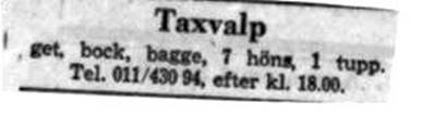 1960 Notis Taxvalp justerad